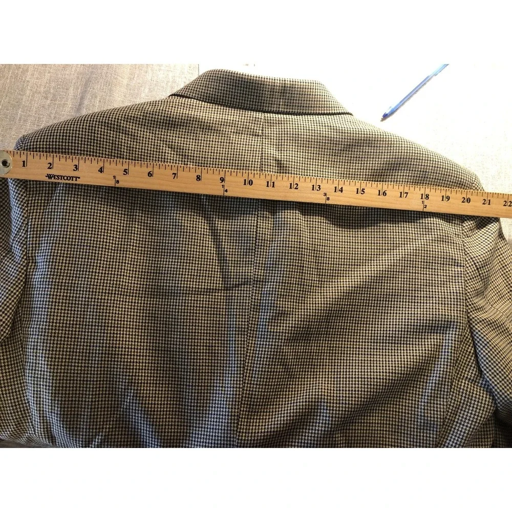 Oscar De La Renta Signature Blazer Mens 42R Brown‎ Wool Check Sport Coat Jacket
